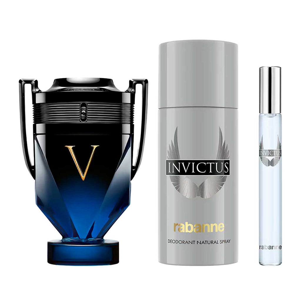 Rabanne
Invictus Victory Elixir Navidad SET 3 Piezas Hombre EDP 100ml + Desodorante 150ml + Miniatura 10ml