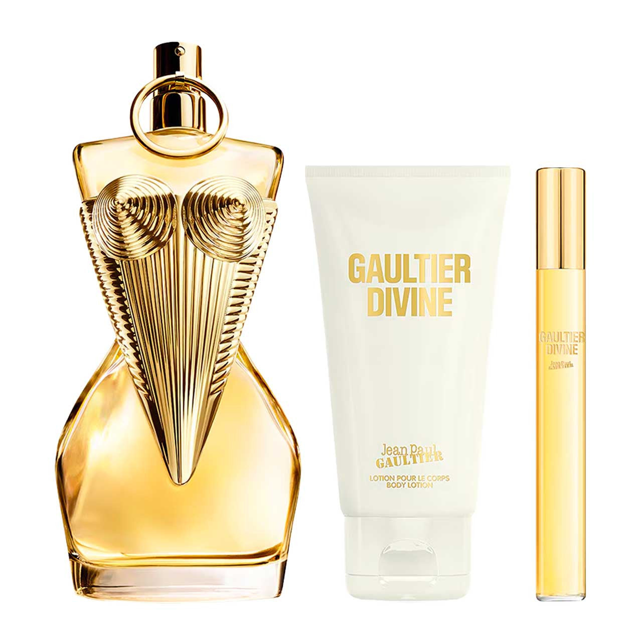Jean Paul Gaultier
Jean Paul Gaultier Divine SET 3 Piezas Dama EDP 100ml + Locion Corporal 75ml + Miniatura 10ml