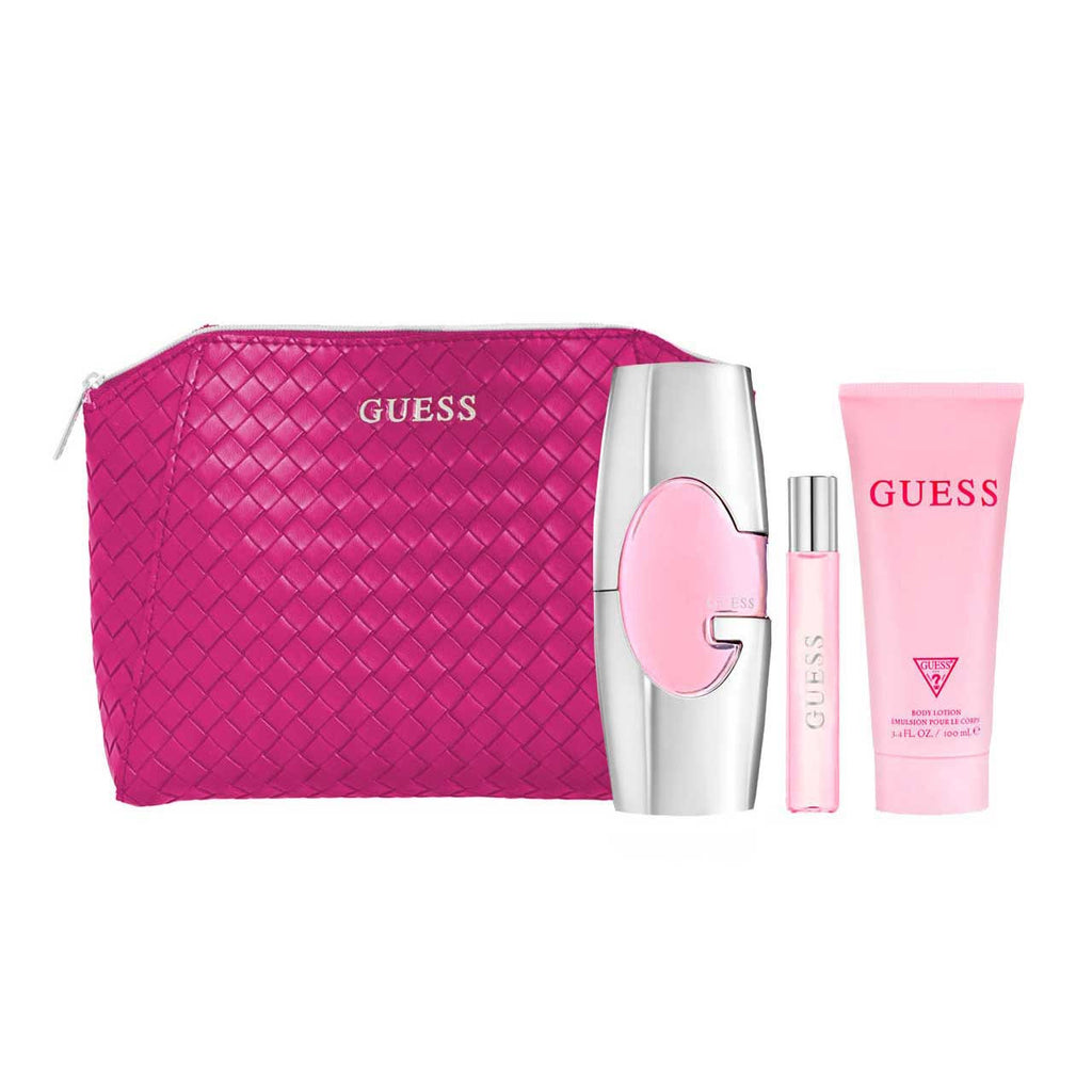 Guess SET 4 Piezas Dama EDP 75ml + Crema Corporal 100ml + Miniatura 15ml + Cosmetiquera