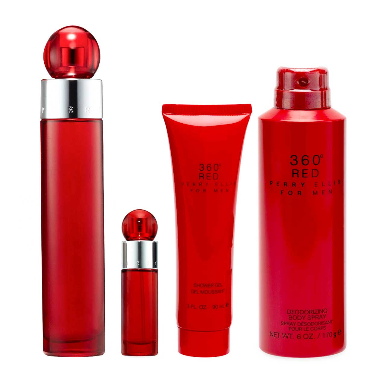 Perry Ellis
360 Red SET 4 Piezas Hombre EDT 100ml + Gel de Ducha 90ml + Desodorante + Miniatura 10ml